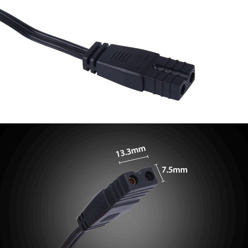 CSBY 2m 12V DC Replacement Car Cooler Cool Box Mini Fridge 2 Pin Lead Cable Plug Wire - Image 3